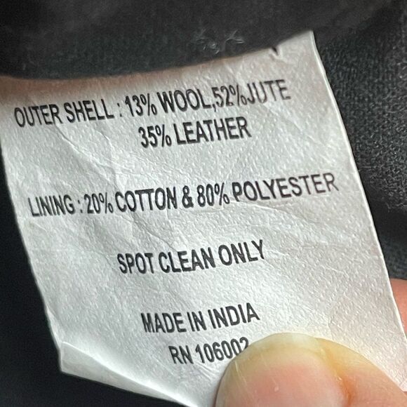 NWT Passport To India Brown Woven Tapestry Leather Pouch Bag Bohemian Clutch - Picture 5 of 6